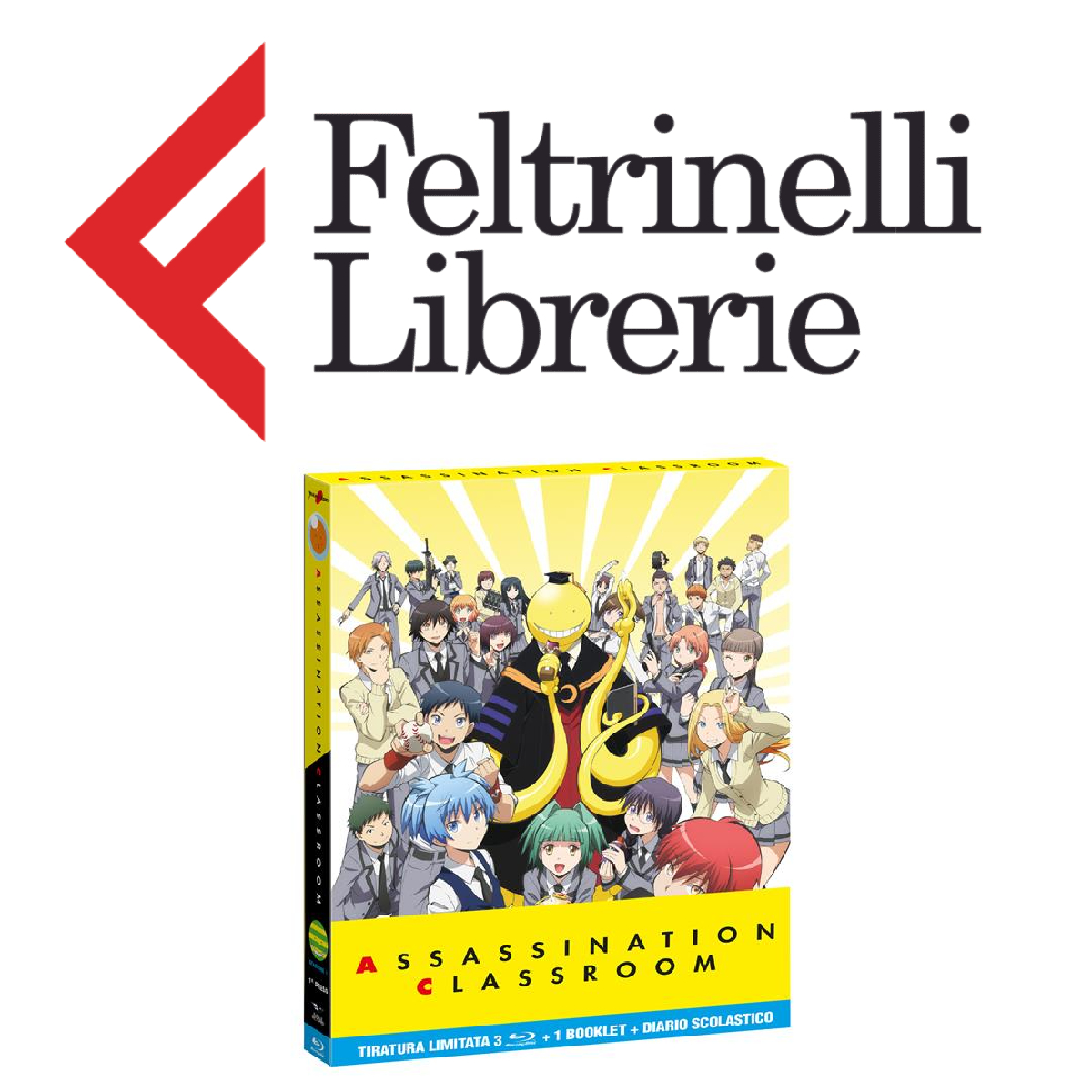 lo shop feltrinelli dove acquistare l'home video in blu-ray di assassination classroom - nerdface