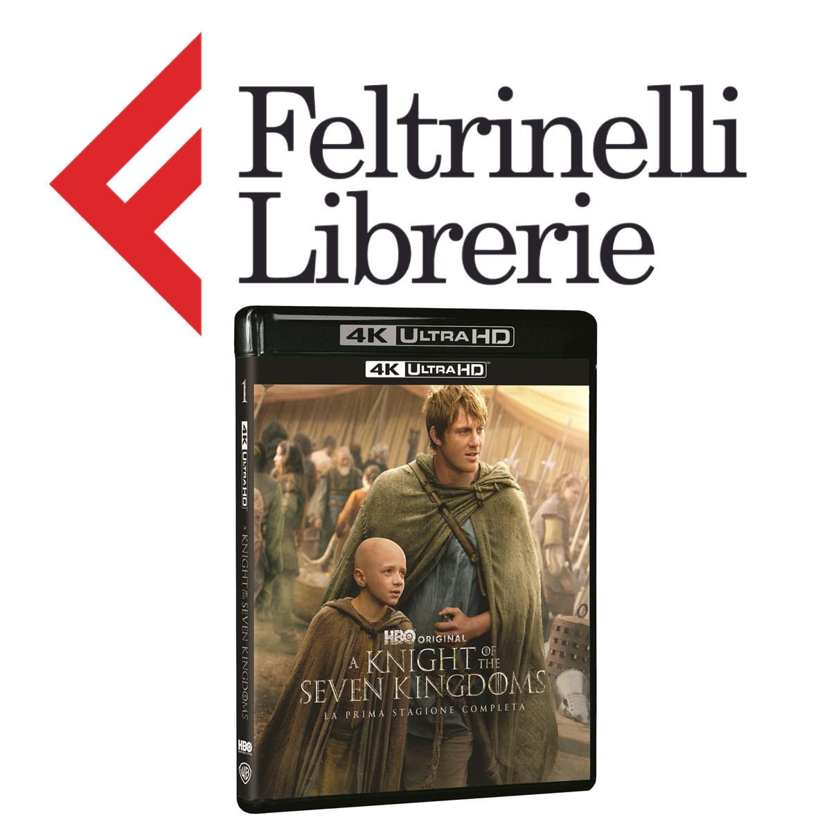 lo shop feltrinelli dove acquistare il blu-ray 4k uhd di a knight of the seven kingdoms - nerdface
