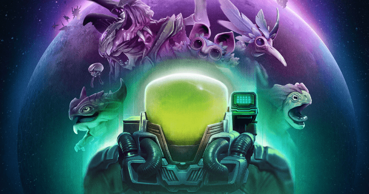 l'astronauta e gli alieni di voidling bound in un artwork - nerdface