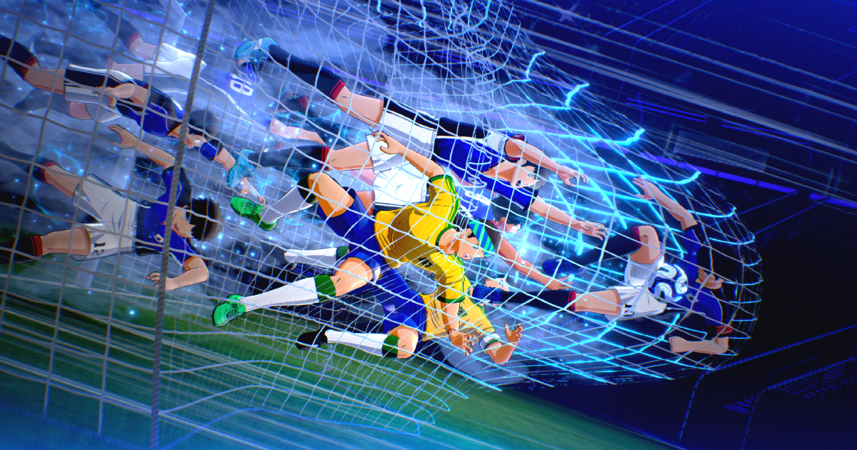 difensori e attaccanti entrano in porta con tutto il pallone in captain tsubasa 2 wolrd fighters - nerdface