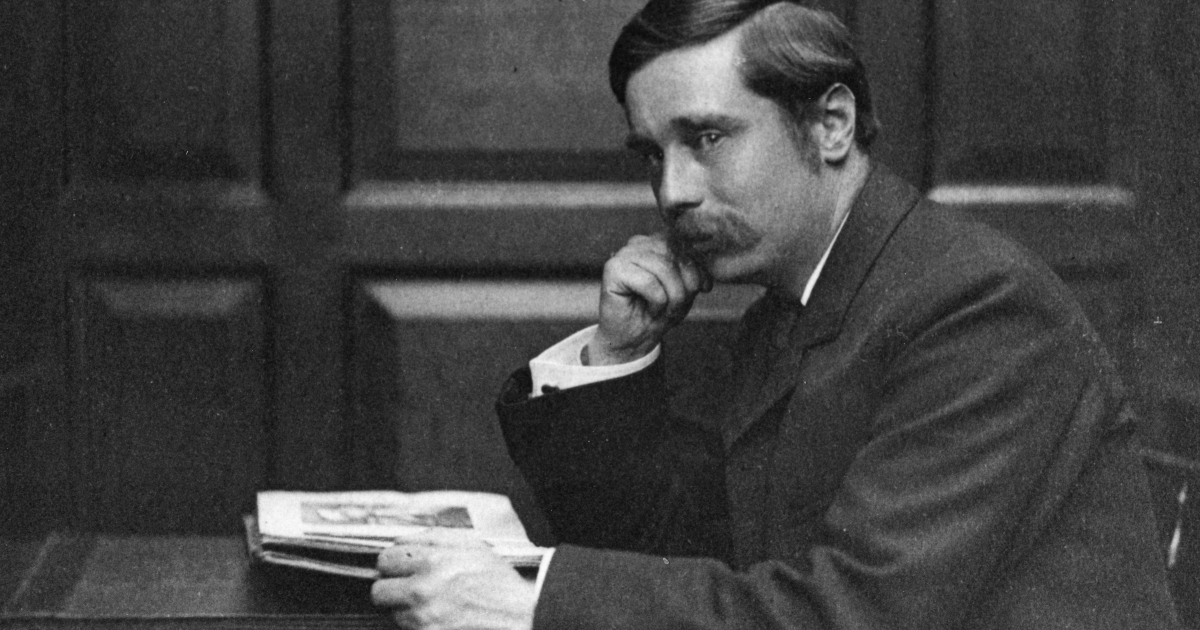 h.g. wells legge un libro - nerdface