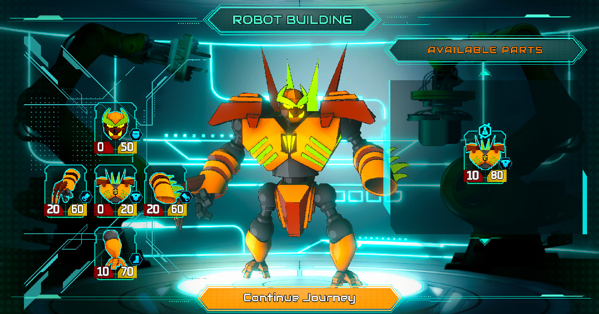 il robot in composizione nel gioco megabattle - nerdface
