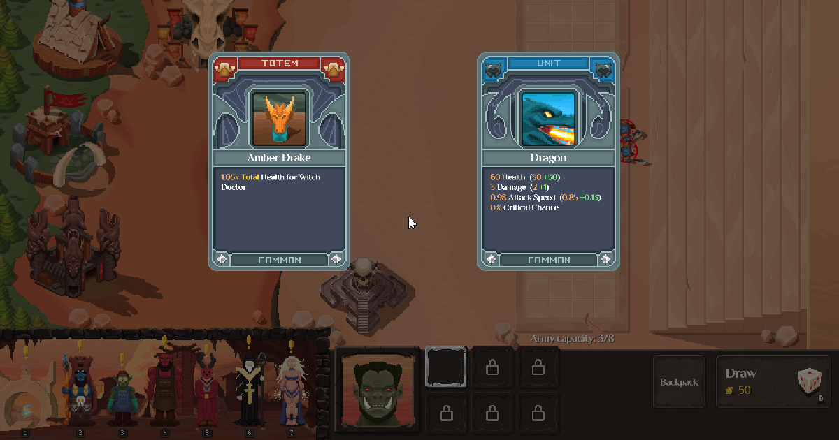 due carte di gioco di orc incremental - nerdface