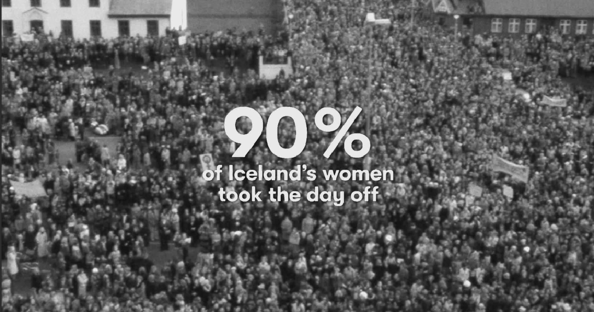 il corteo delle donne islandesi nel 1975 nel documentario un giorno senza donne - nerdface