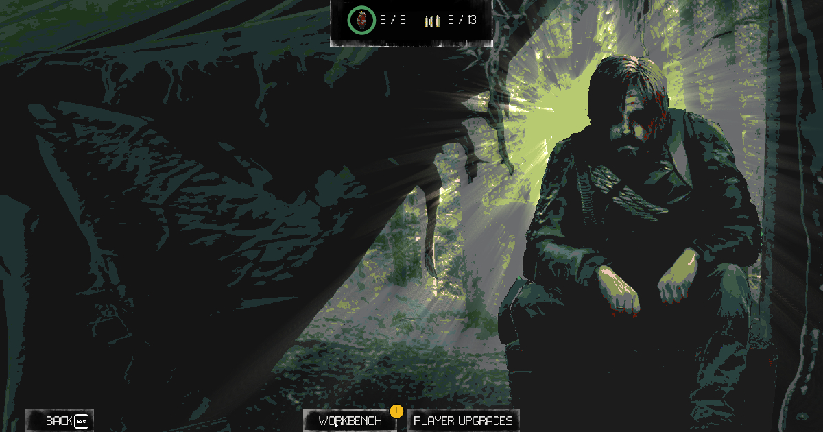 il protagonista di medium rare affronta la foresta - nerdface