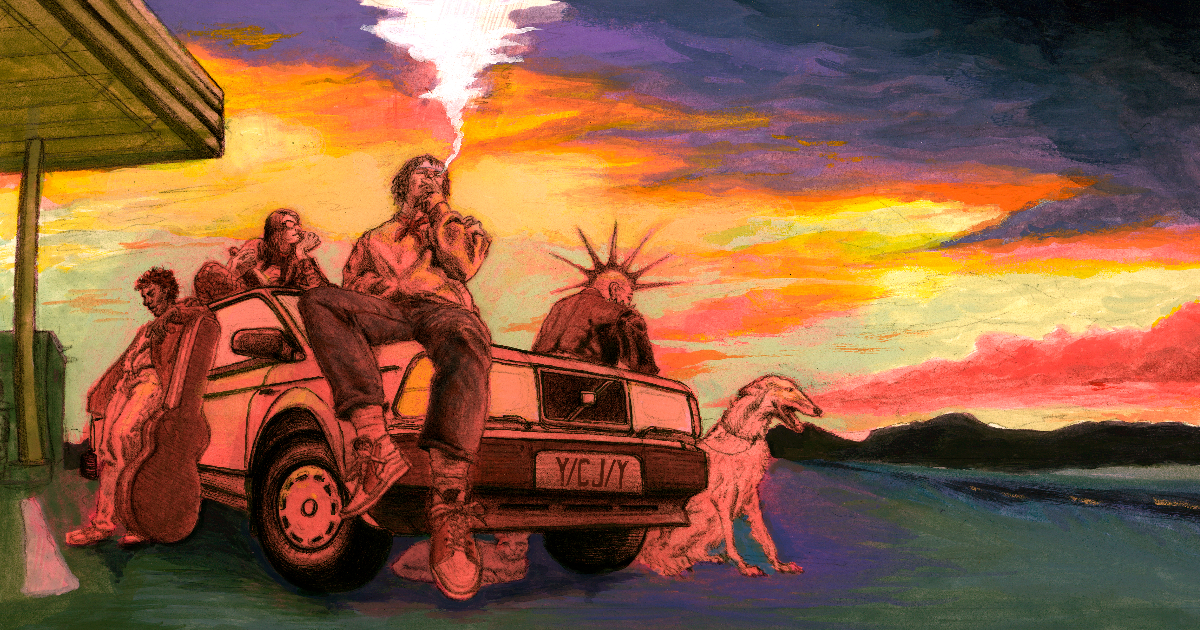 l'artwork ufficiale di keep driving - nerdface