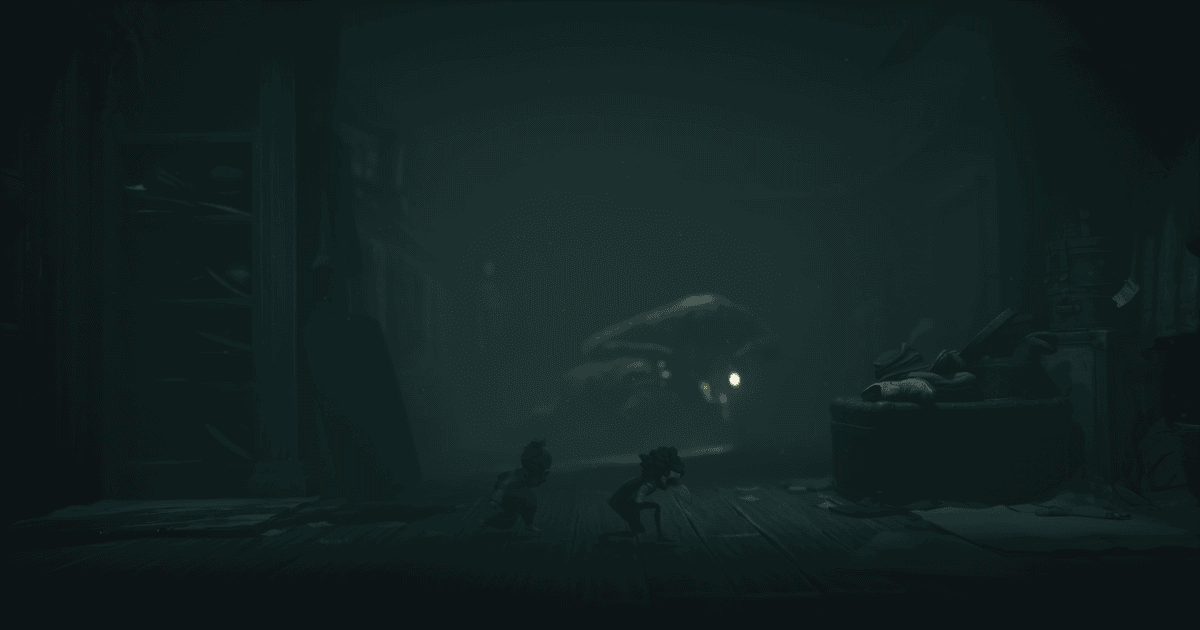 Low e Alone braccati da un mostro in Little nightmares 3: the shores - nerdface