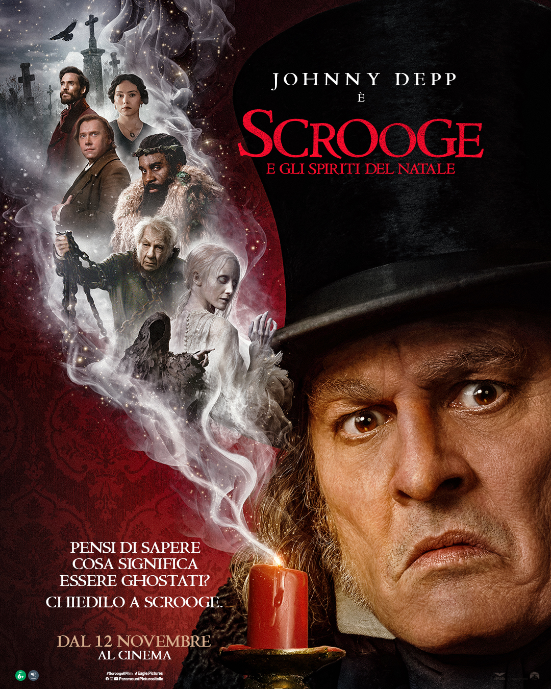 il poster ufficiale di scrooge e gli spiriti del natale - nerdface