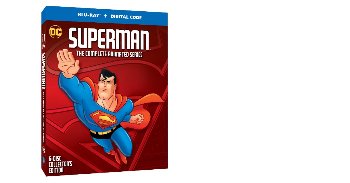 la cover dell'home viudeo per i 25 anni di superman the complete animated series - nerdface